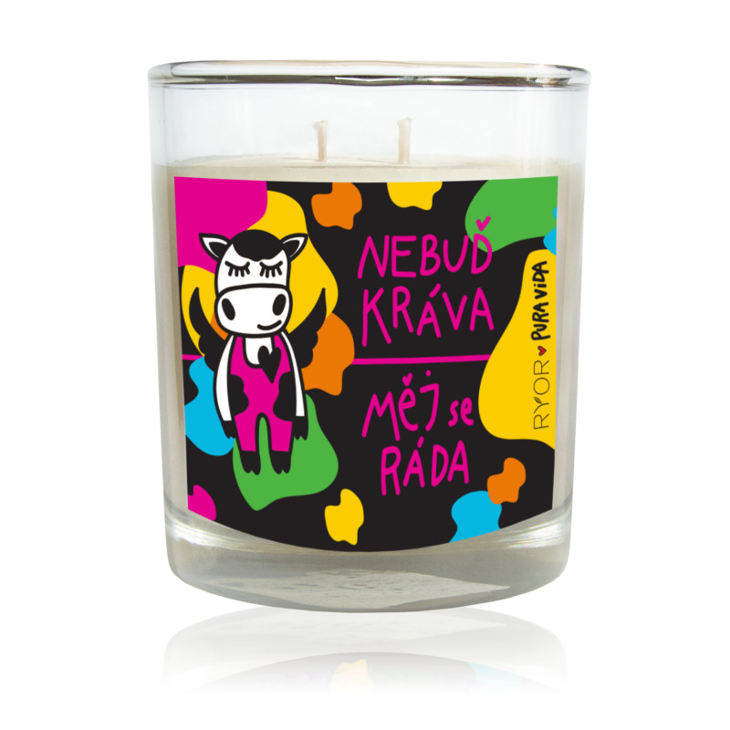 PuraVida svíčka s vůní santalového dřeva KRÁVA